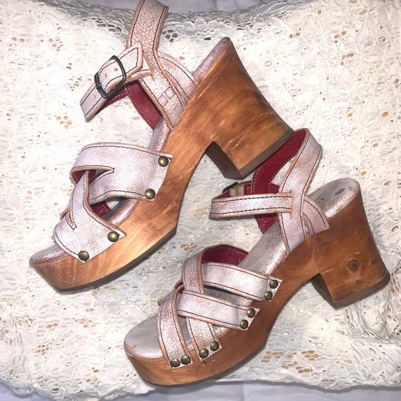 Bed Stu Paulina Platform Leather Clogs Sandals Nectar Lux Women’s 7 - Picture 6 of 11